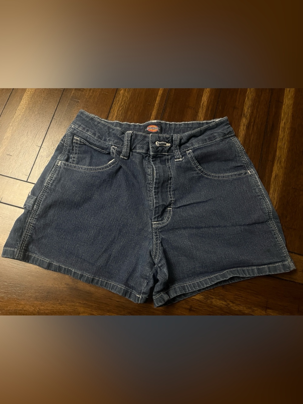 Dickies Women's Navy Blue Denim Shorts